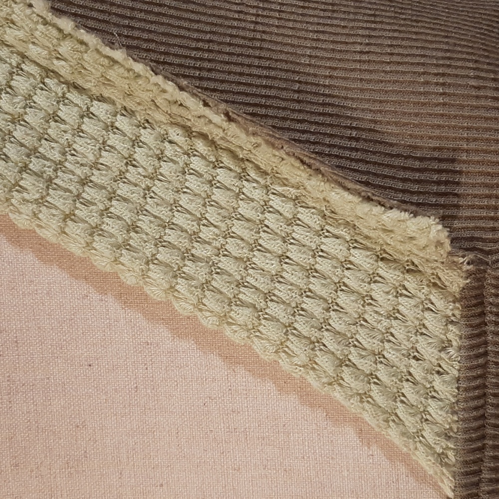 🥑POL Hooded Brown and Green Mixed-Fabric Top (L)🥑 - Picture 2 of 10